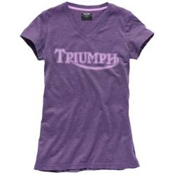 TRIUMPH Lds Vintage Logo Purple Tee